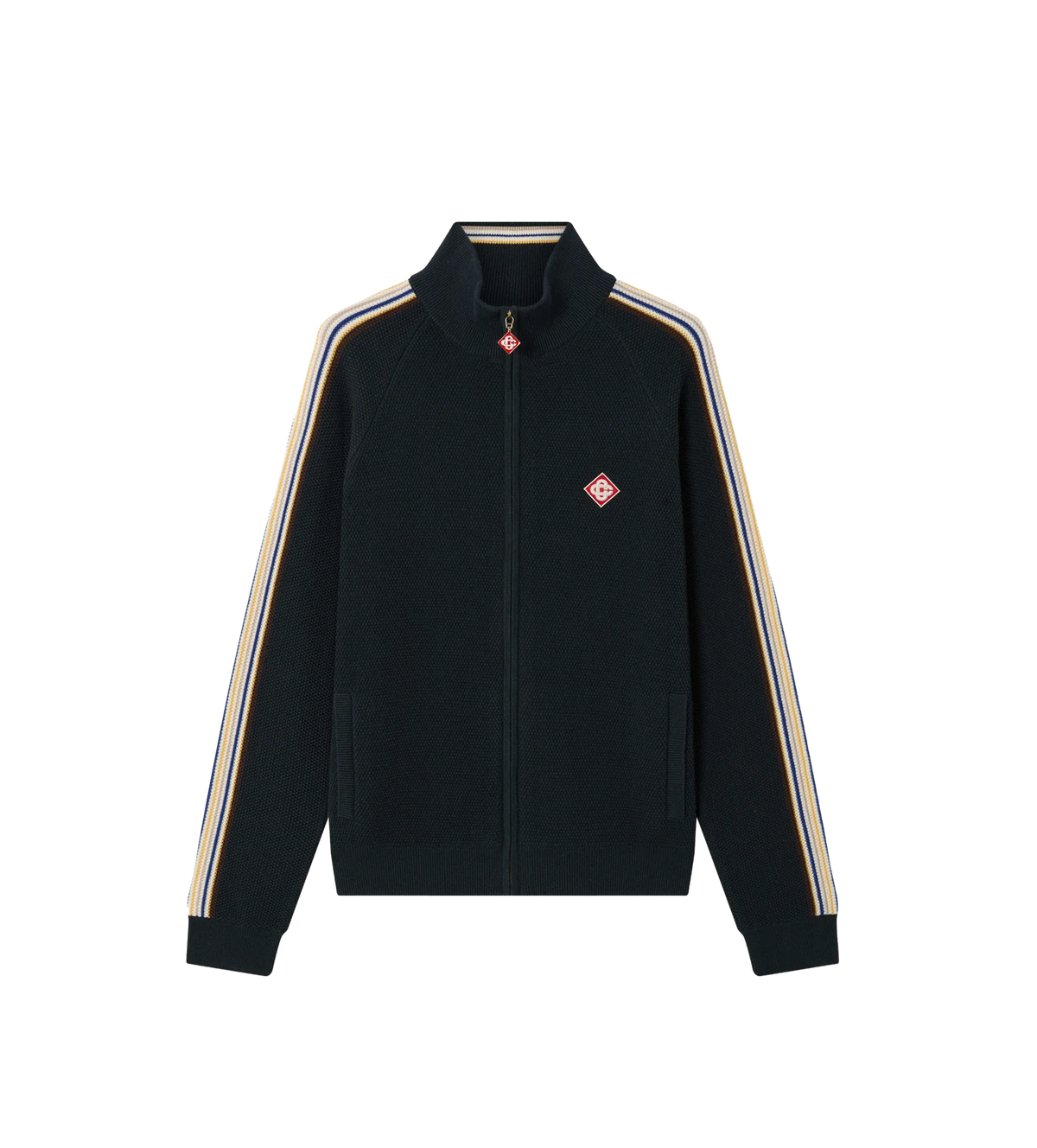 Café Culture Wollen Track Jacket Marineblauw