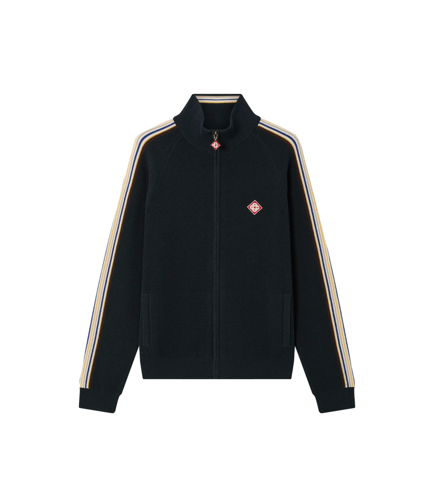 Café Culture Wollen Track Jacket Marineblauw