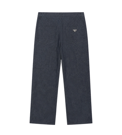 Chambray Five-Pocket Broek Indigo