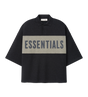 Panelled Crop Polo Iron Grey Heather / Seal Heather