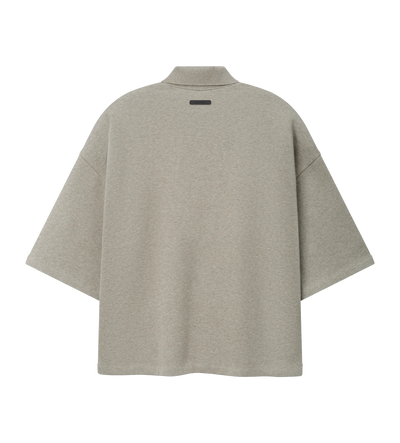 Panelled Crop Polo Seal Heather / Iron Grey