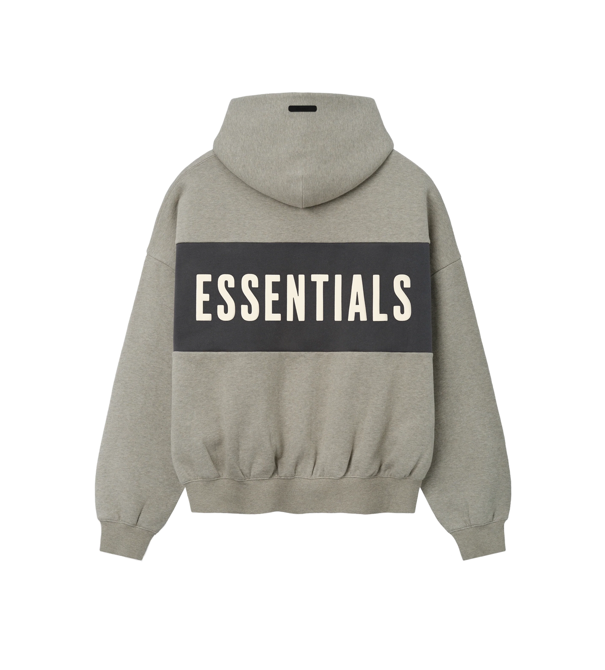 Cropped Relaxed Panelled Hoodie Seal Heather / Iron Grey