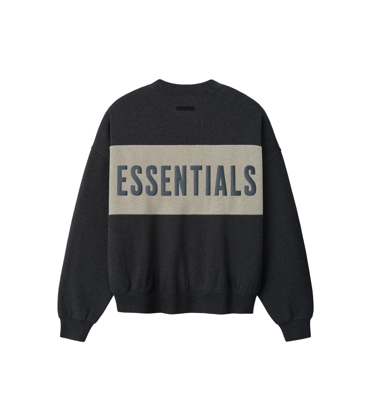 Cropped Relaxed Panelled Sweatshirt Iron Grey Heather / Seal Heather