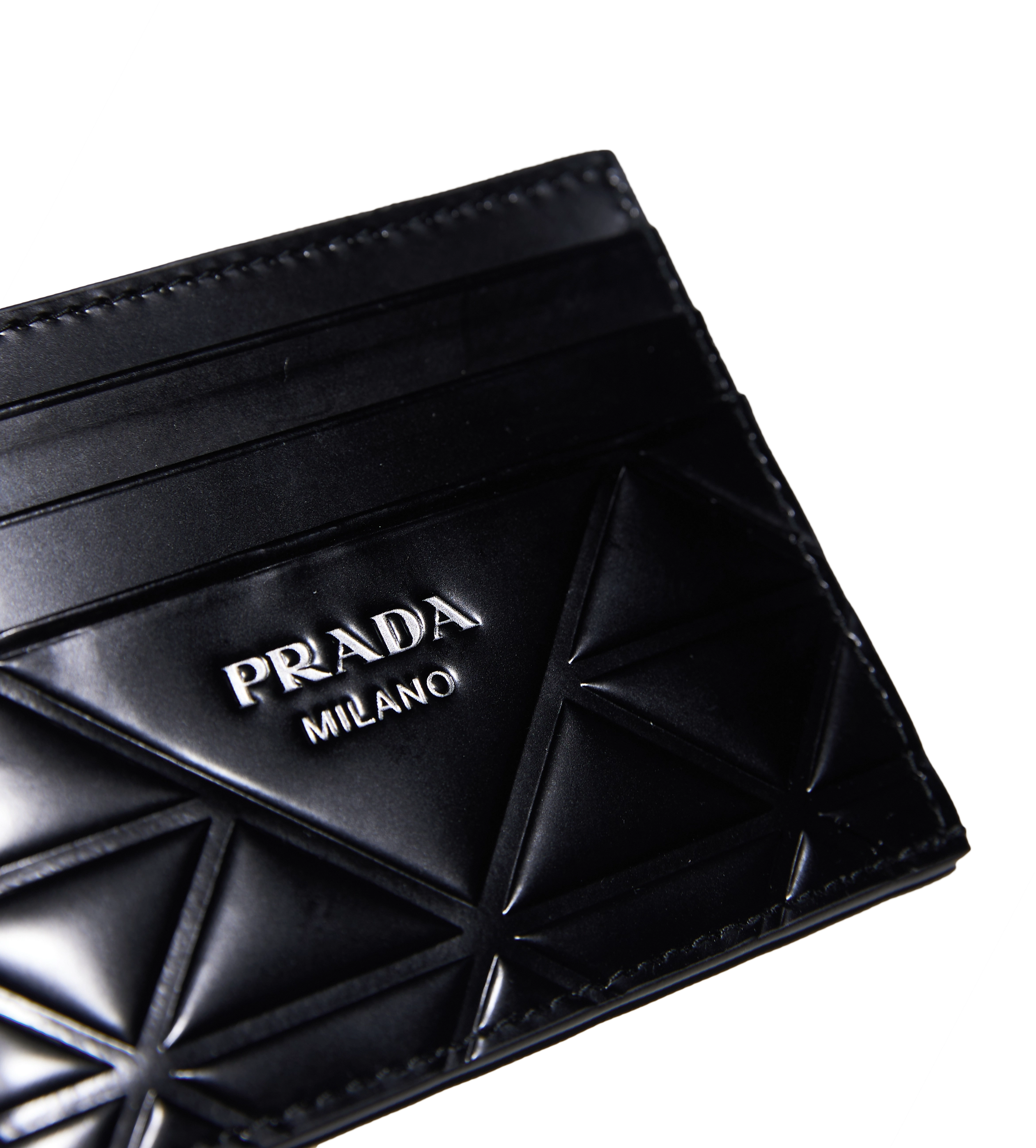 Brushed Leather Credit Card Holder Black