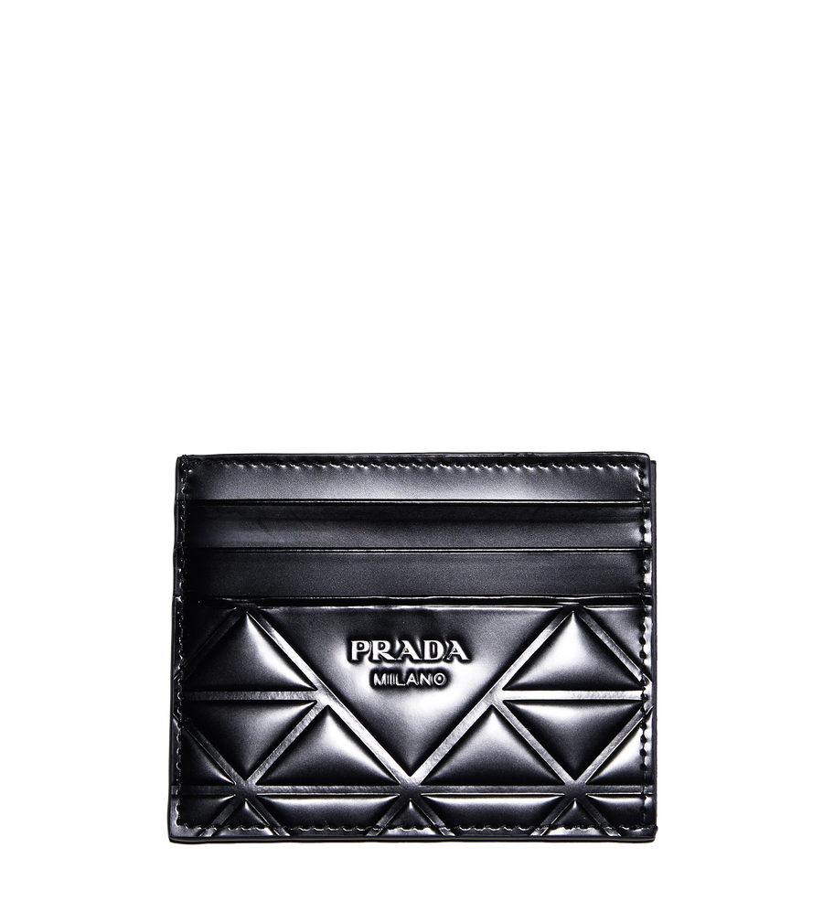 Brushed Leather Credit Card Holder Black