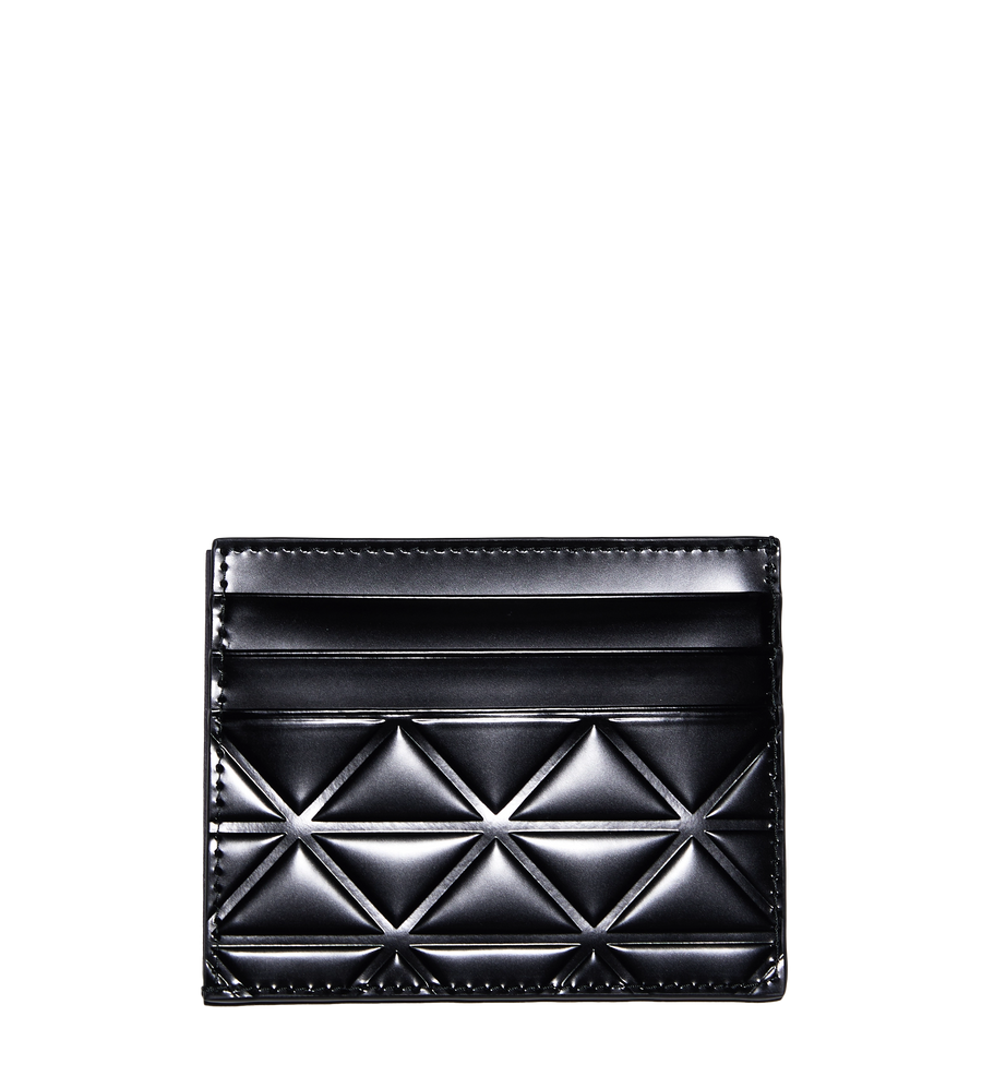 Brushed Leather Credit Card Holder Black