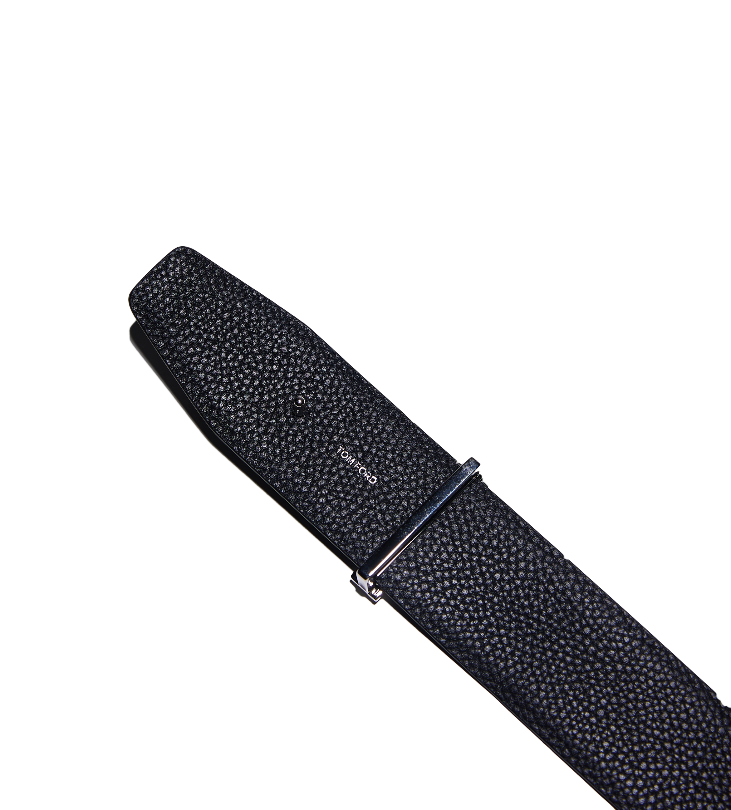 Soft Grain Leather T Icon Belt Dark Navy