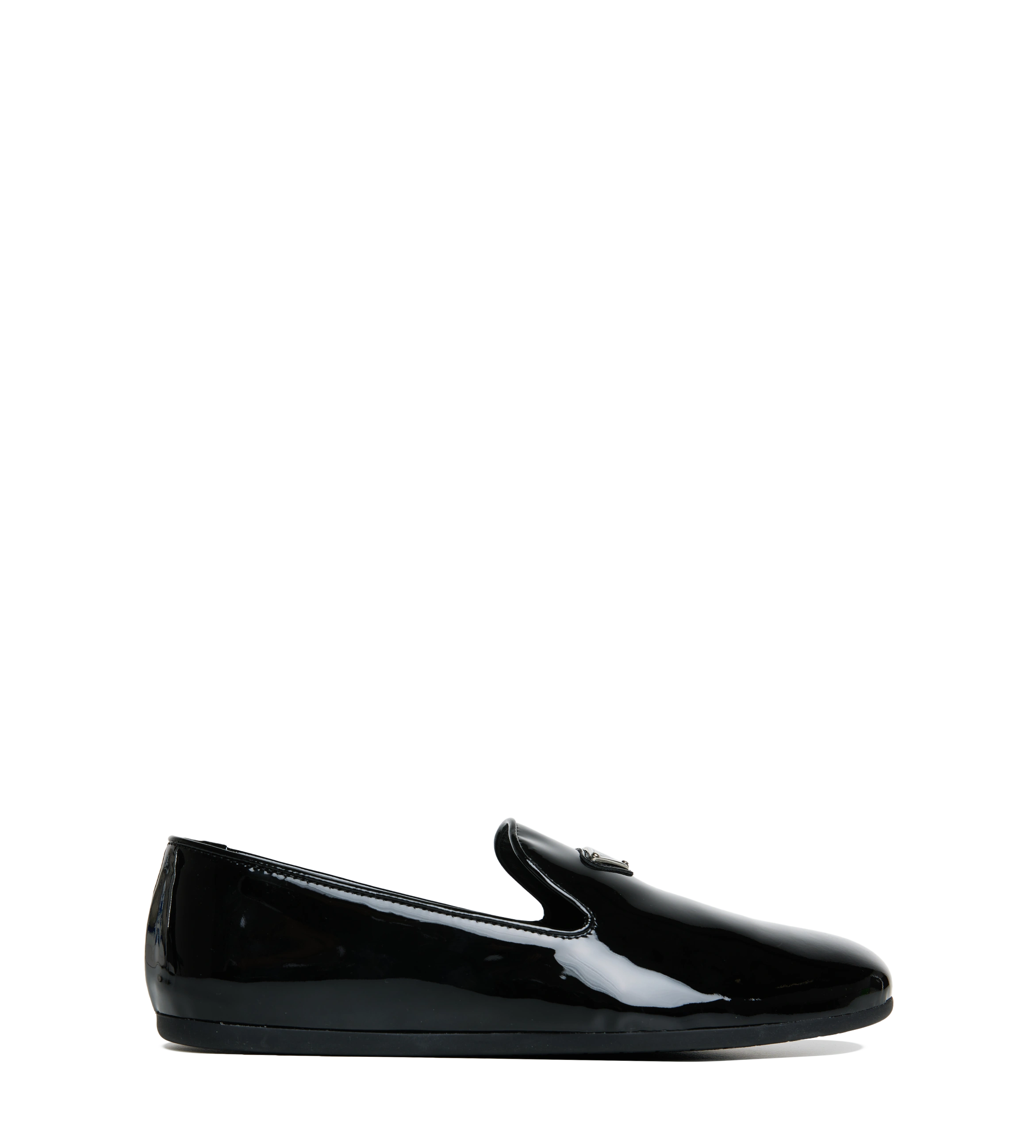 Patent Leather Slip-on Shoes Black