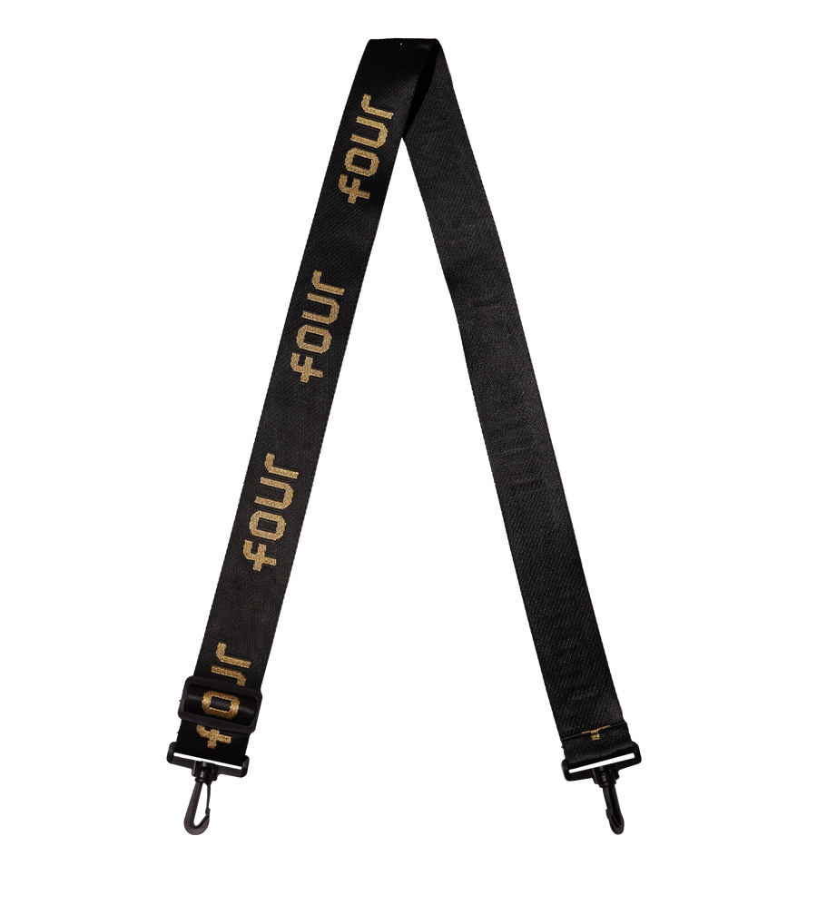 FOUR Strap Black & Gold Logo