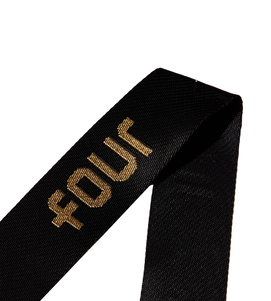 FOUR Strap Black & Gold Logo