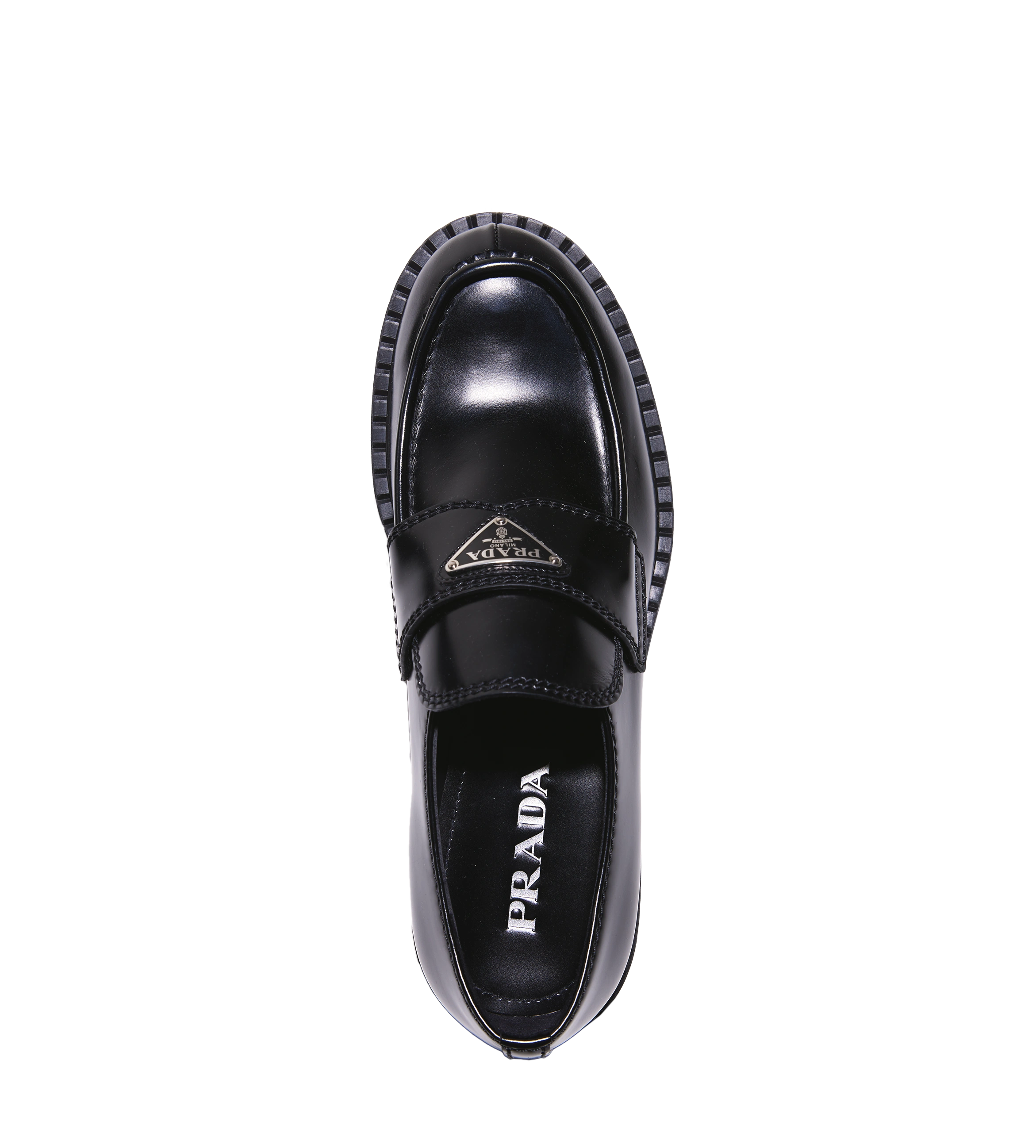Chocolate Brushed Leather Loafers Black