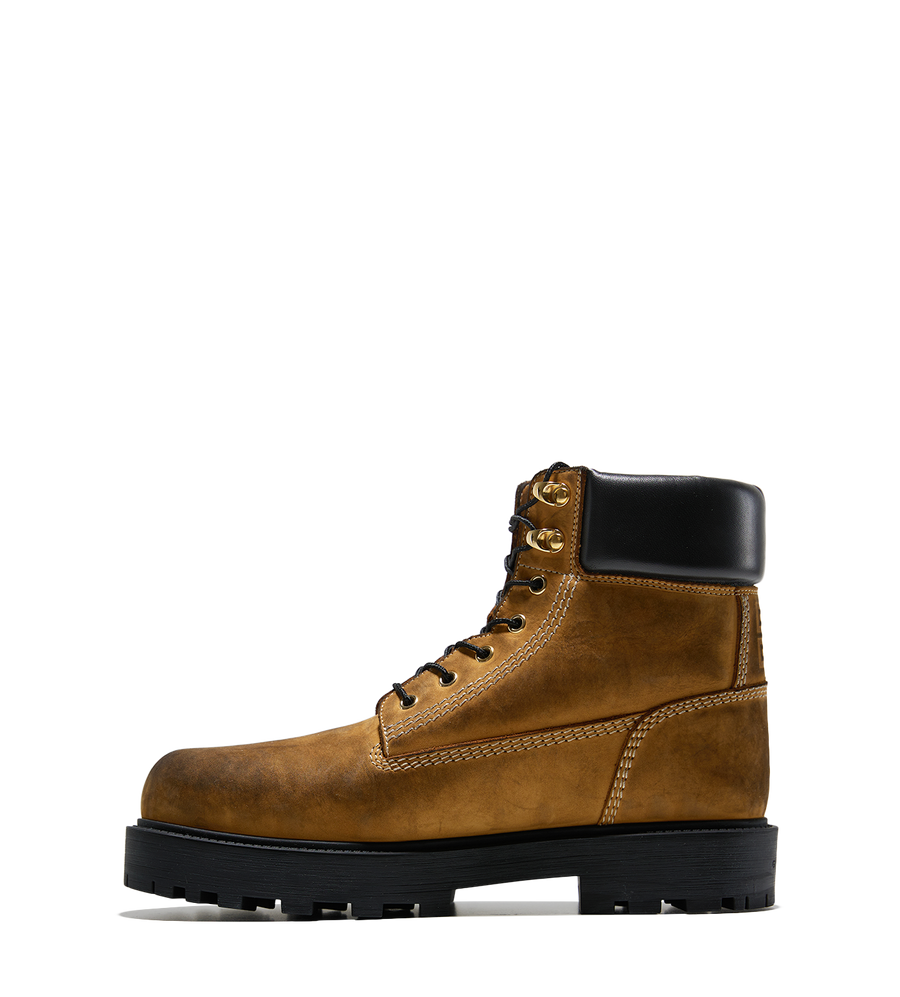 Used effect Ankle Workboots Brown