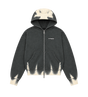 Donkere Country CVA-ritssluiting Hoodie Washed Zwart