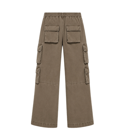 Cargobroek met trekkoord in espresso