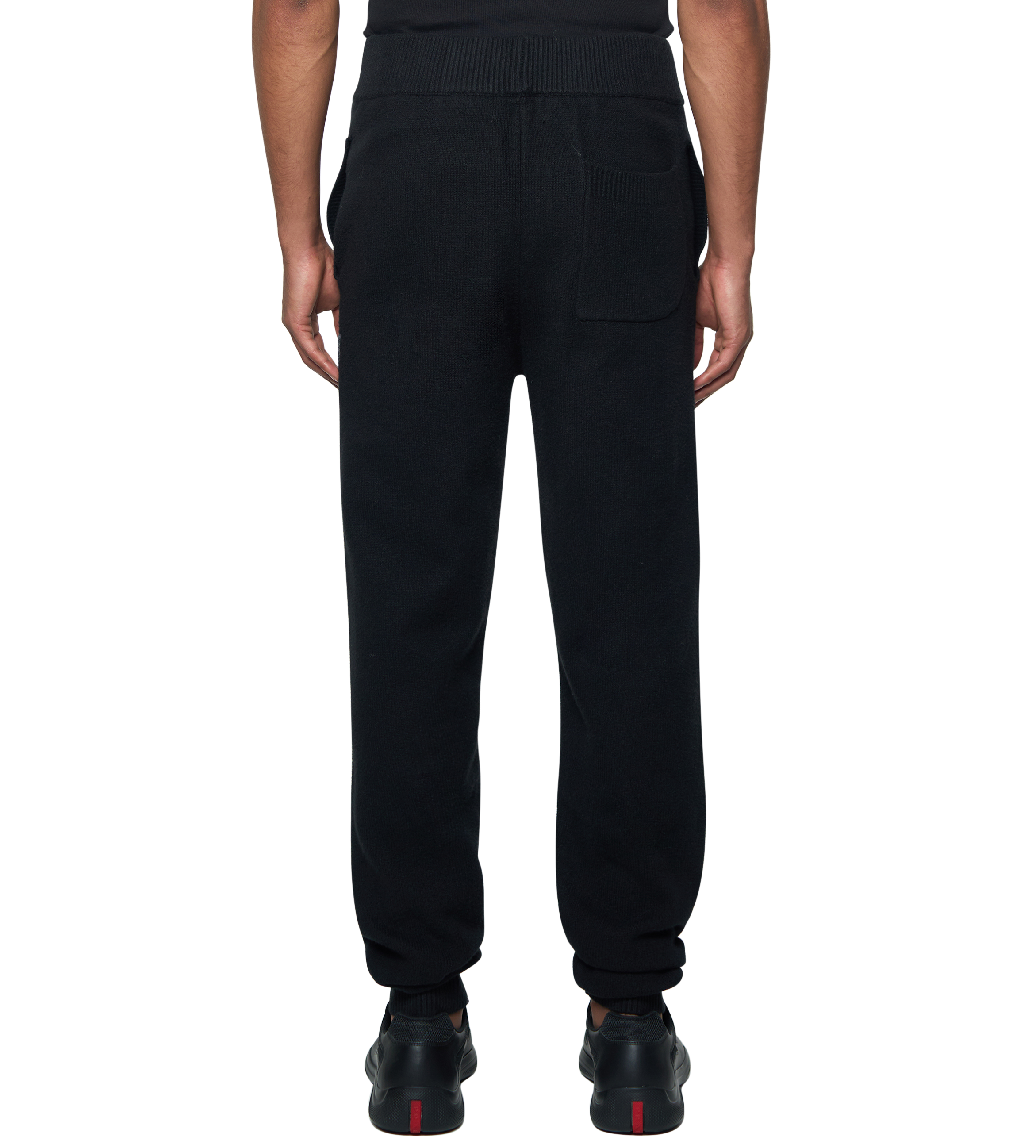 Knitted Pants Cuffed Black/ Dark Grey