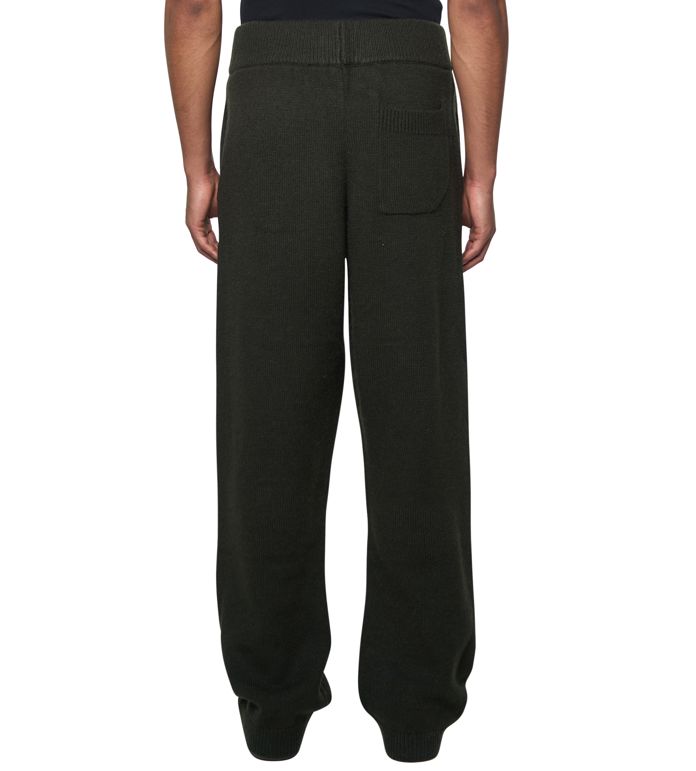 Knitted Pants Dark Green/ Black
