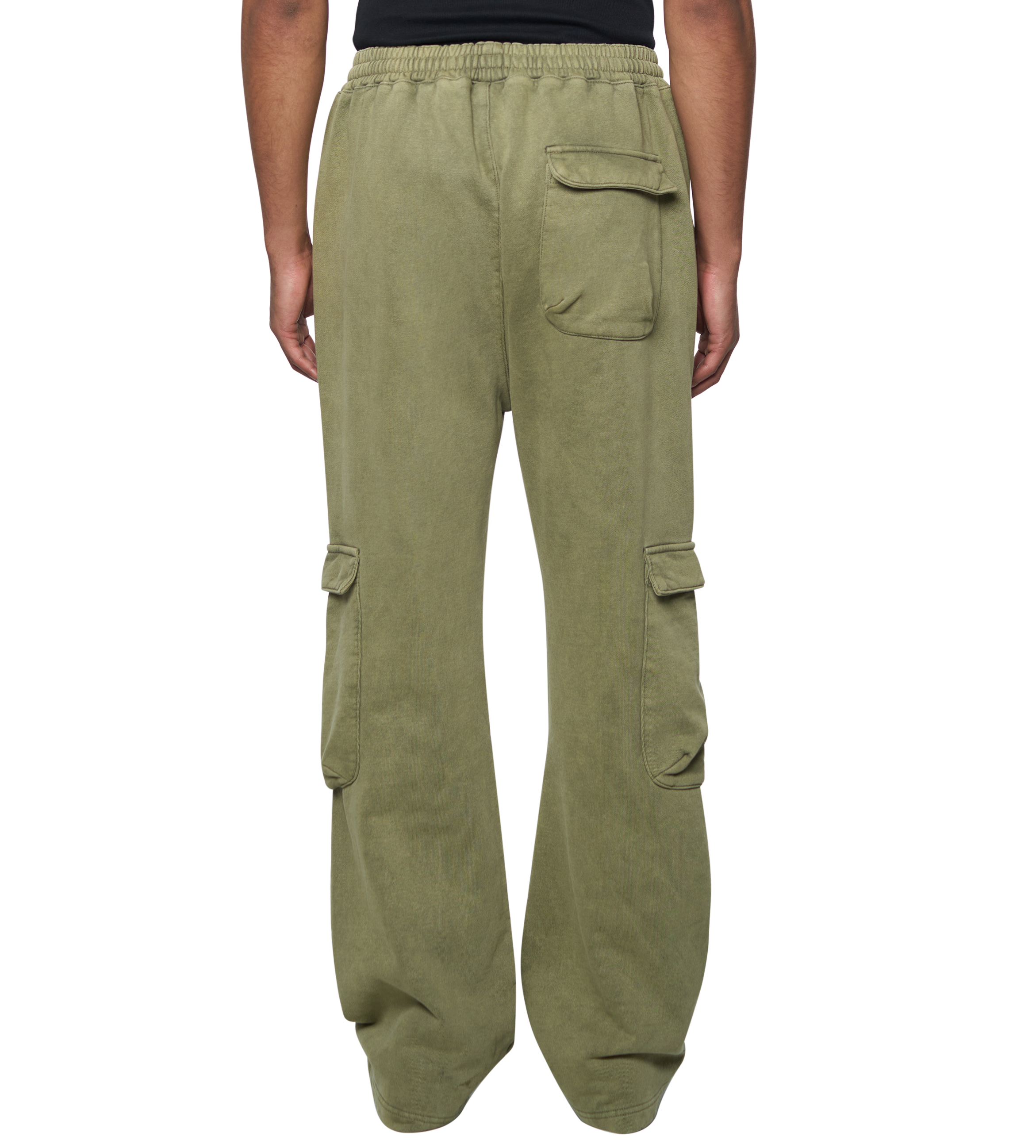 Circles Cargo Sweatpants Washed Moss Green