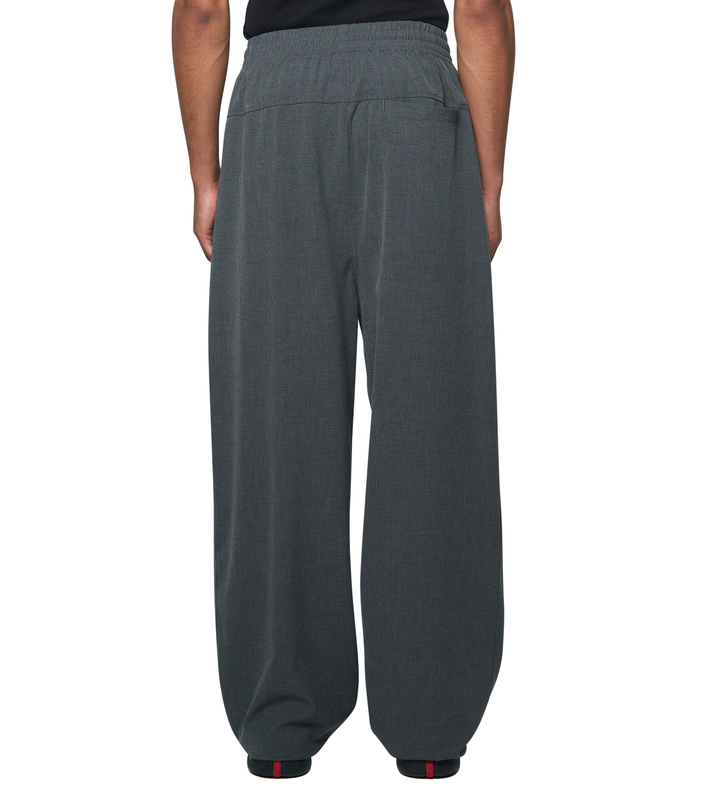 Logo Wool Pants Dark Grey