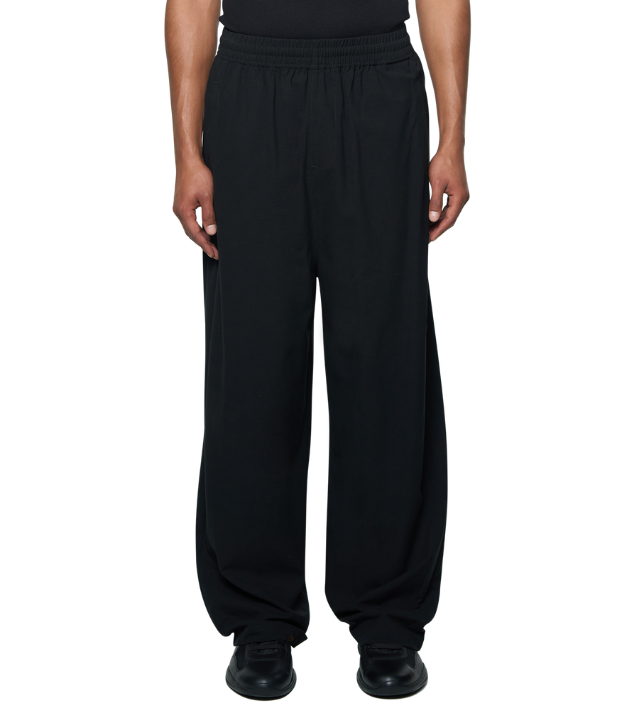 Logo Wool Pants Black