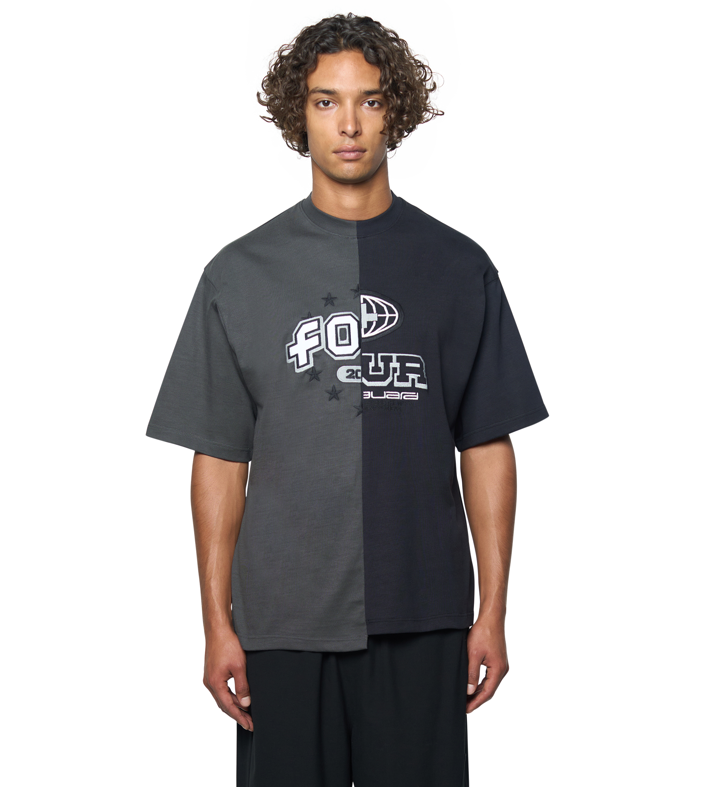 Split T-Shirt Raven/ Black