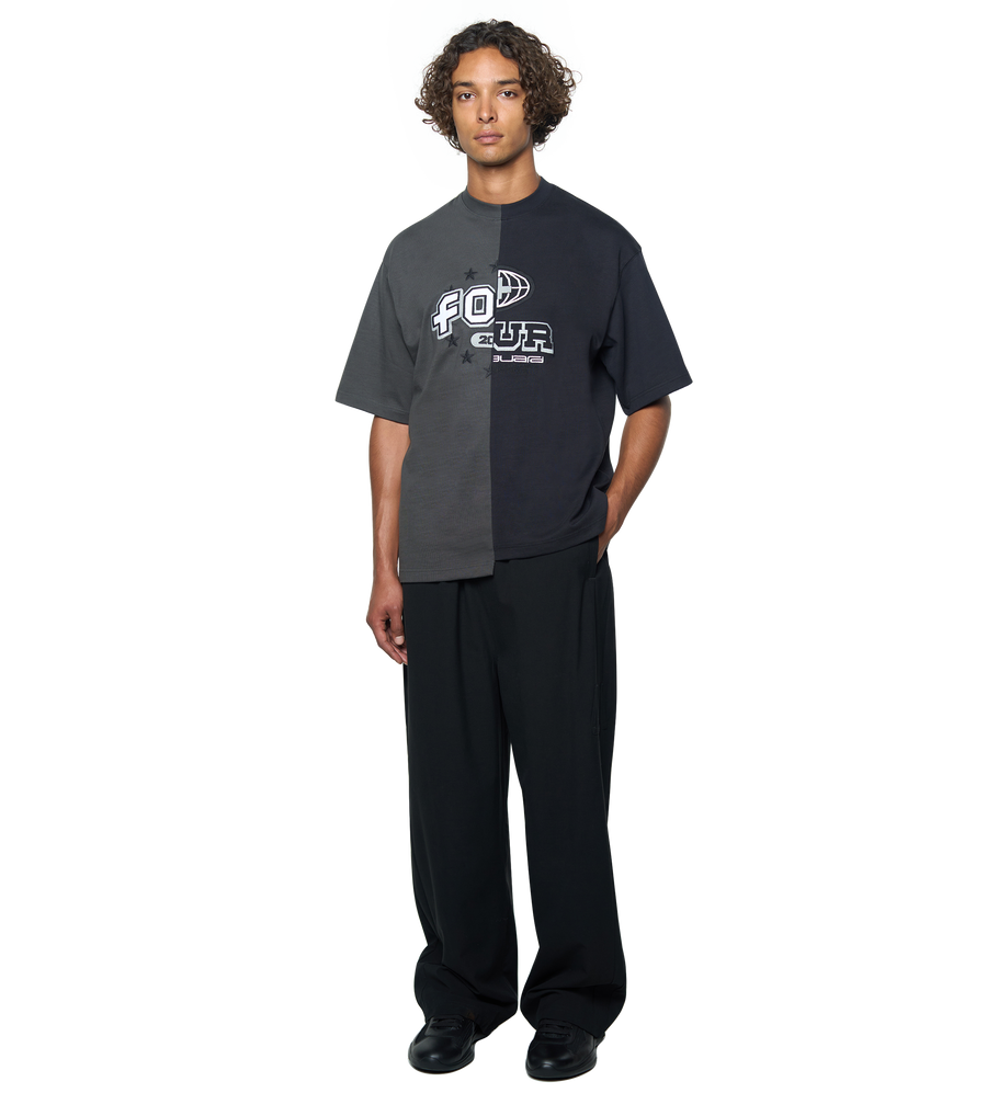 Split T-Shirt Raven/ Black