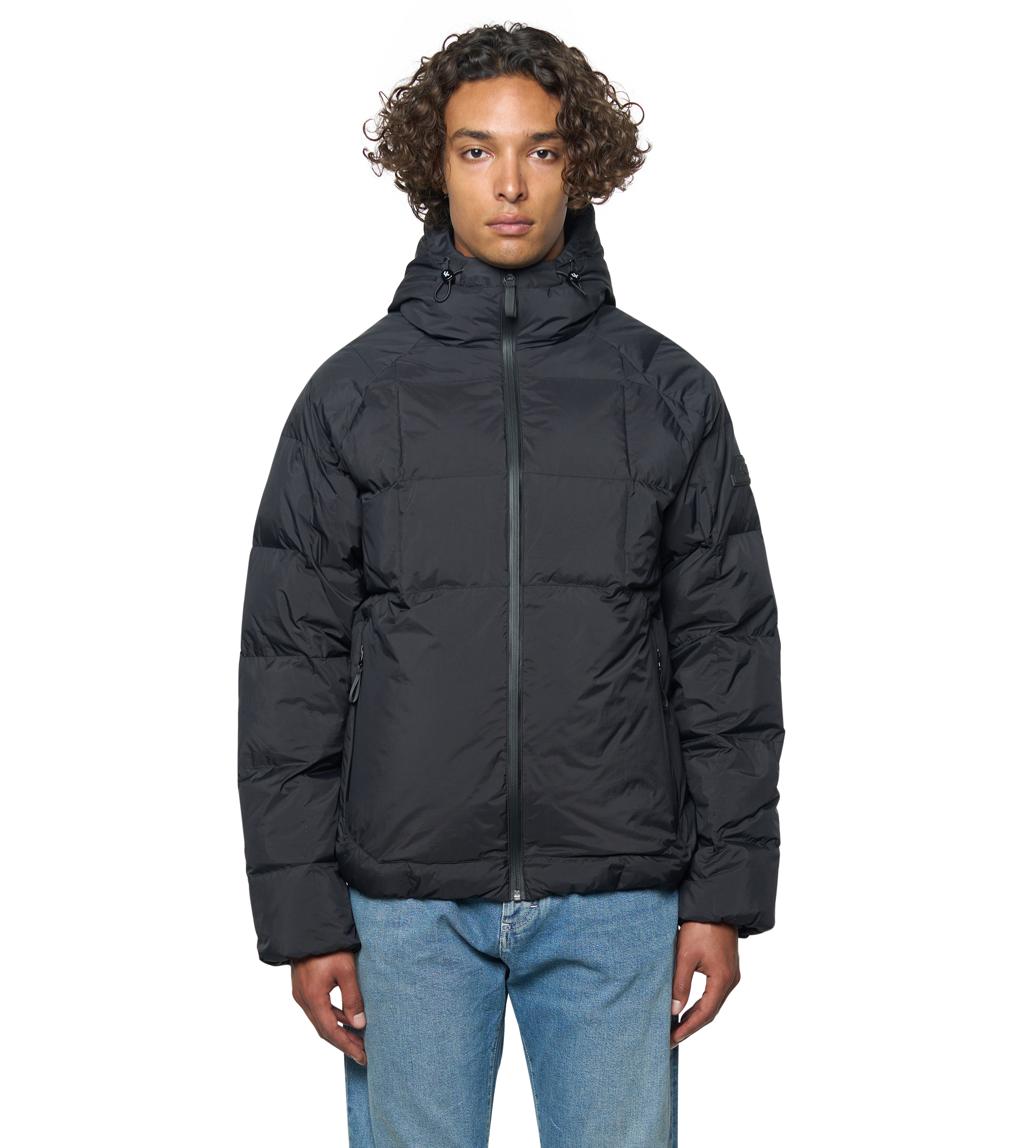 Square Logo Puffer Jacket Black