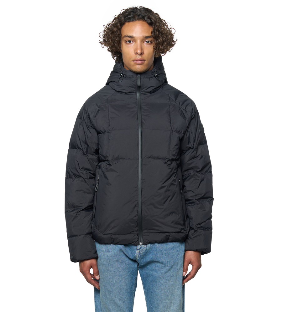 Square Logo Puffer Jacket Black