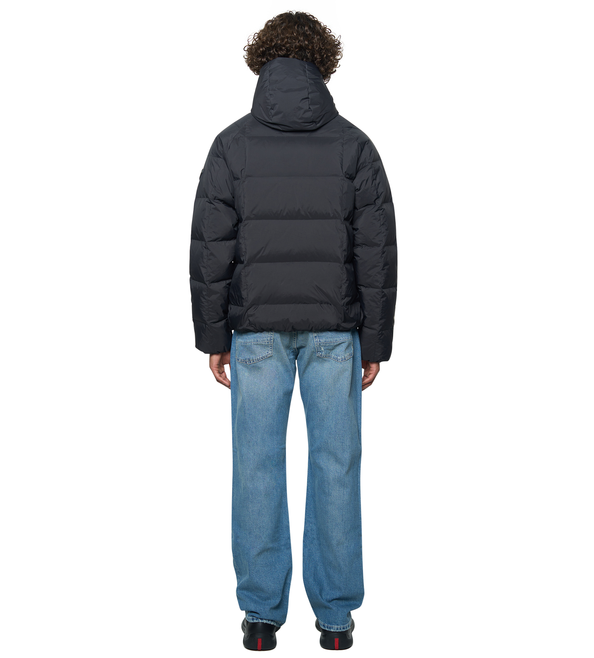 Square Logo Puffer Jacket Black
