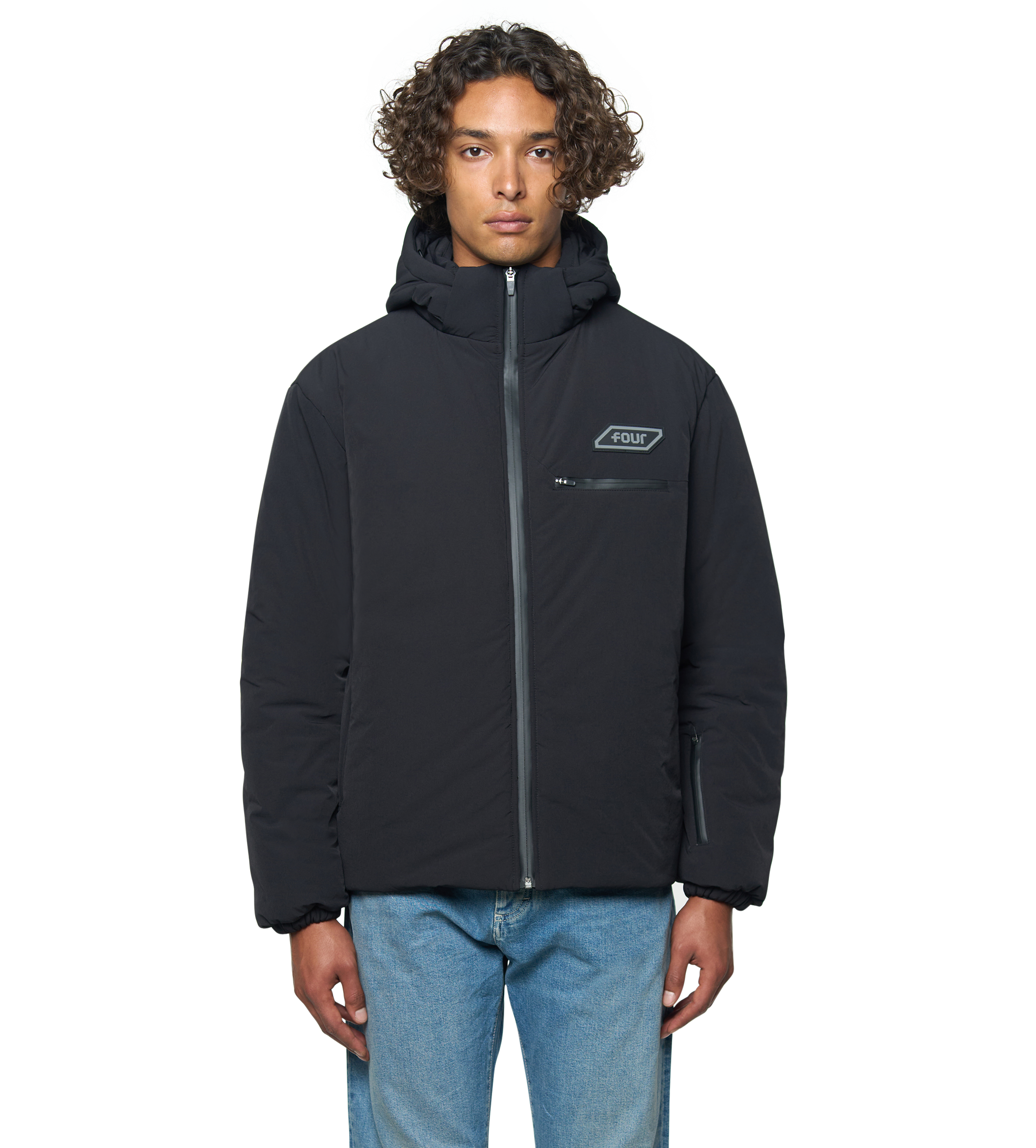 Square Logo Inbetween Jacket Black
