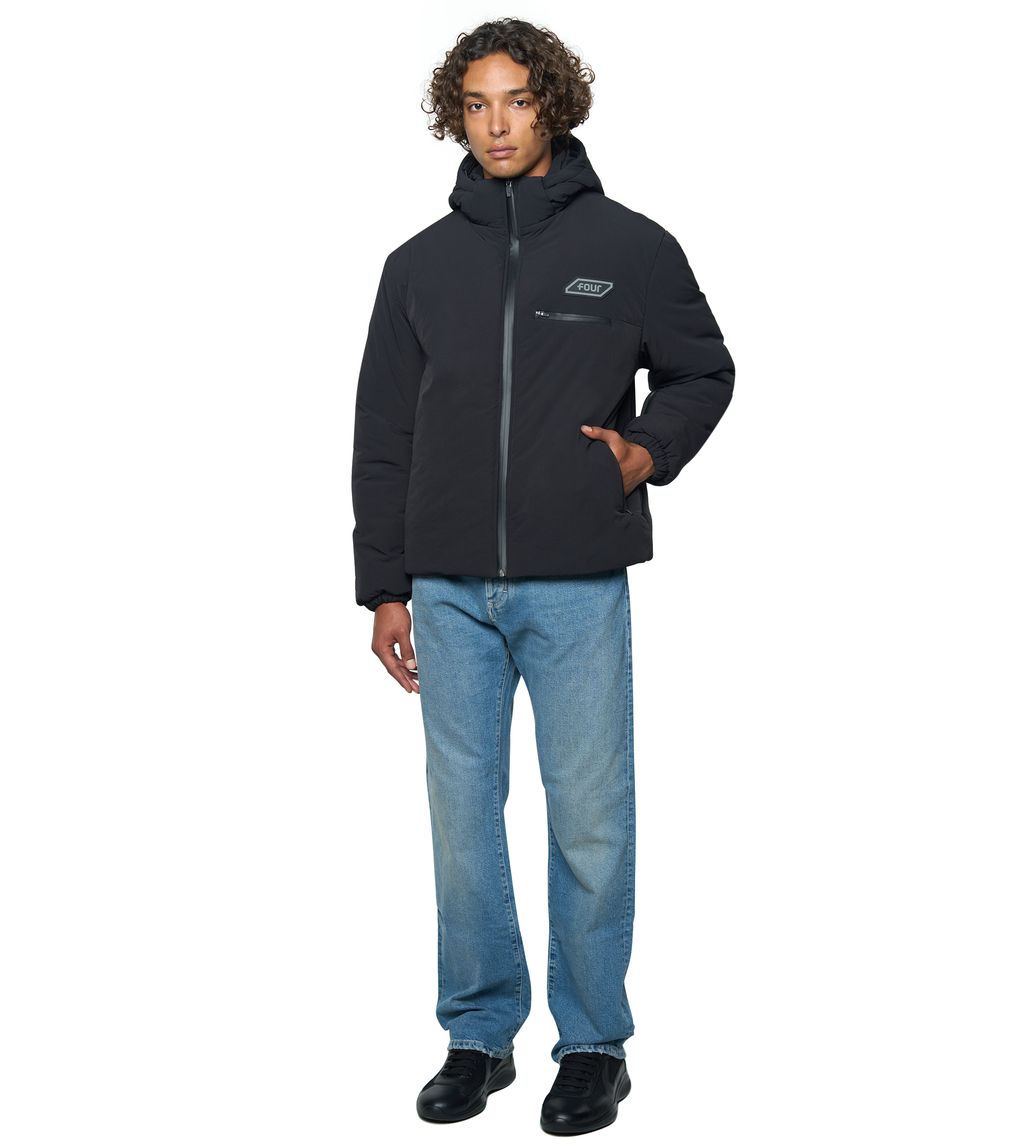 Square Logo Inbetween Jacket Black