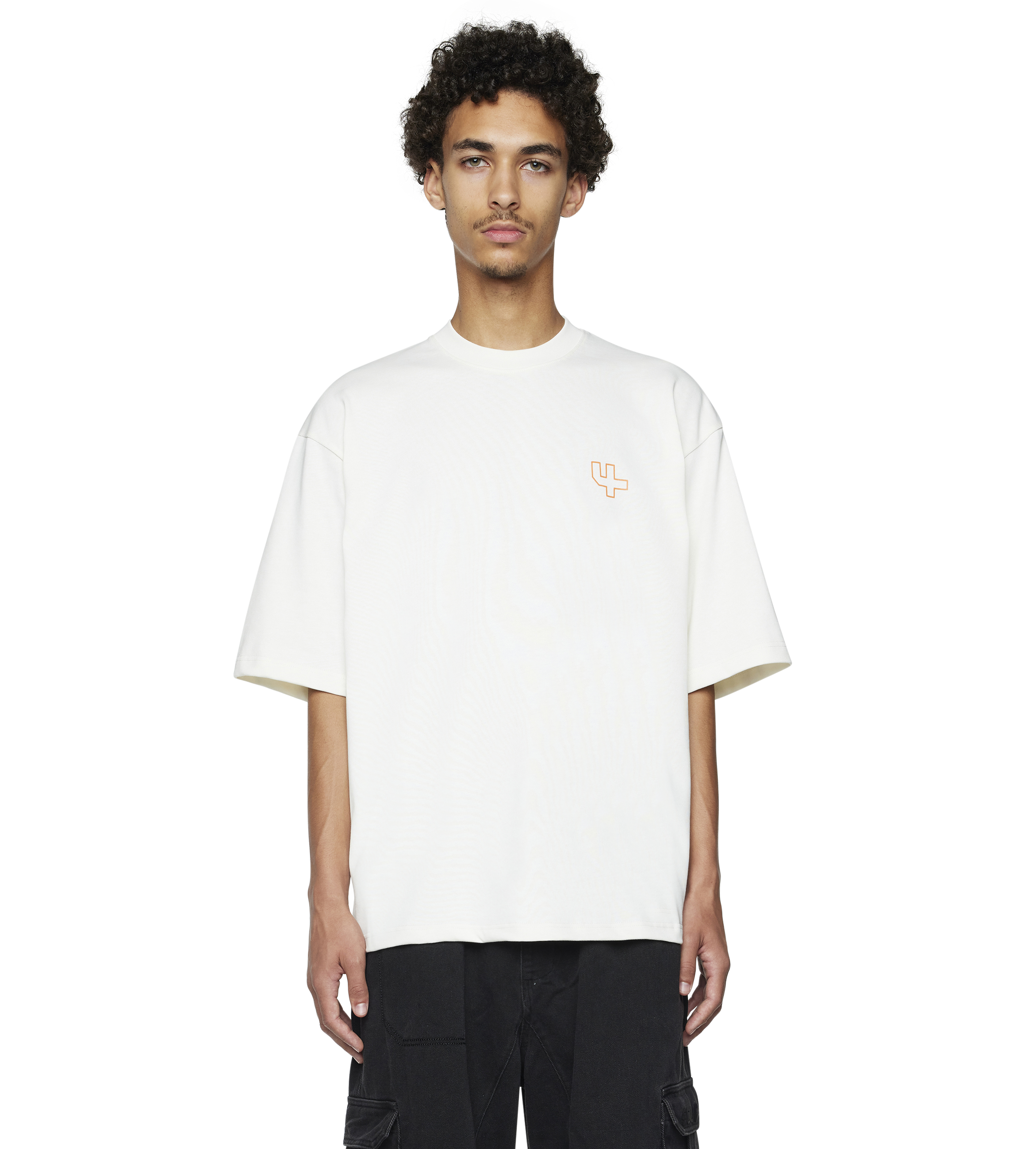 Outline Boxy fit T-shirt Cannoli/ Dusty Orange