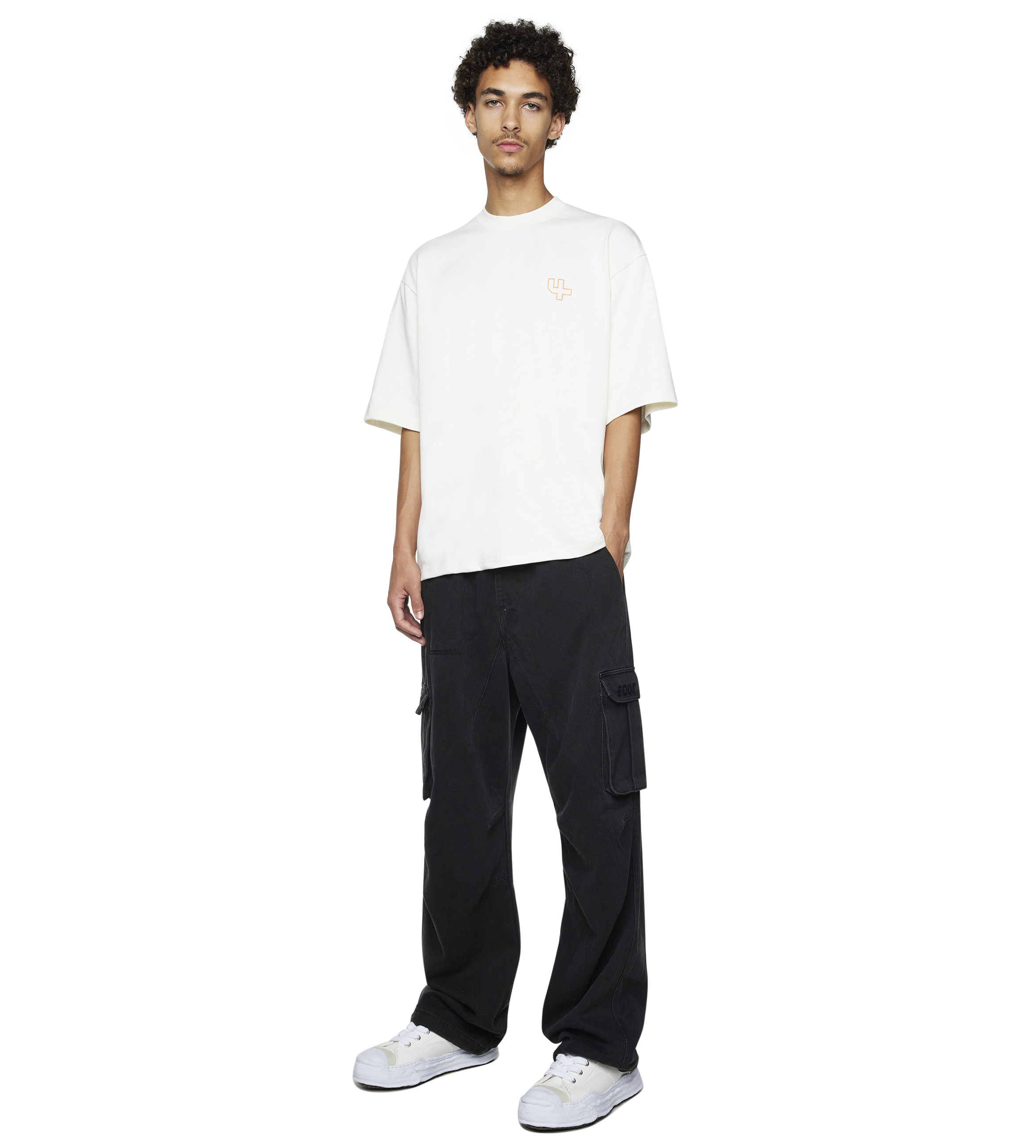 Outline Boxy fit T-shirt Cannoli/ Dusty Orange