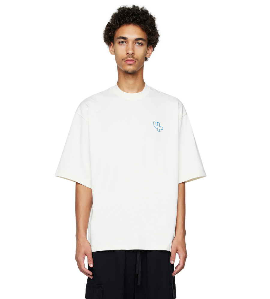 Outline Boxy fit T-shirt Cannoli/ Princess Blue