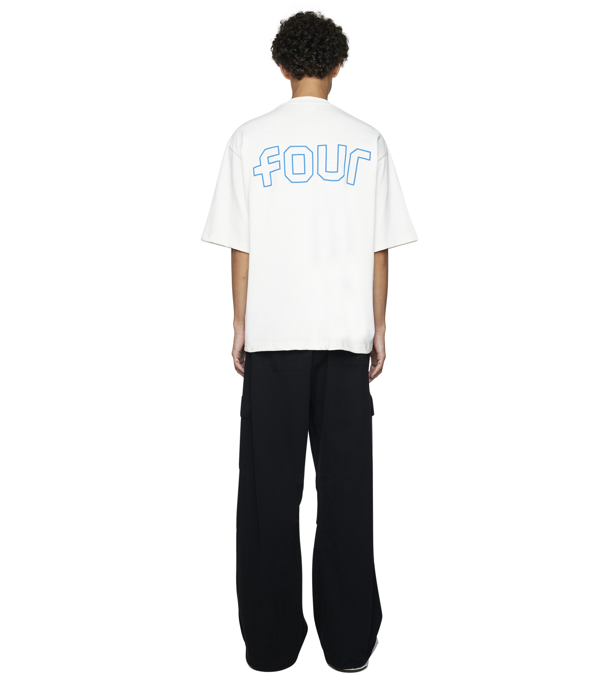 Outline Boxy fit T-shirt Cannoli/ Princess Blue