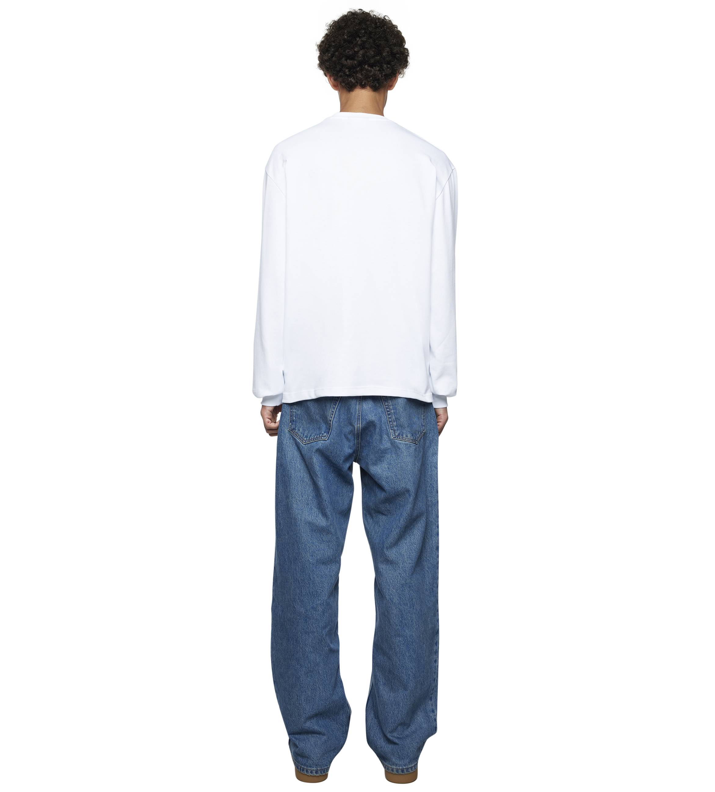 Logo Long Sleeve Pocket T-shirt - White