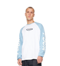 Reconstructed Raglan Longsleeve Blue/ White
