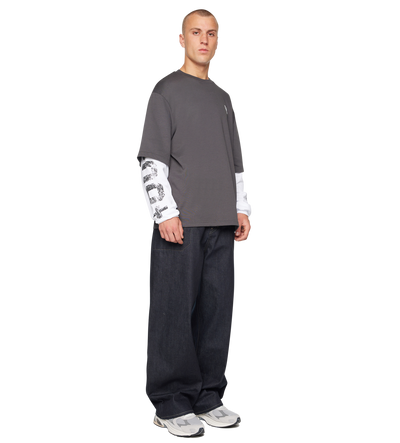 Four Everyone DL Longsleeve White/ Asphalt