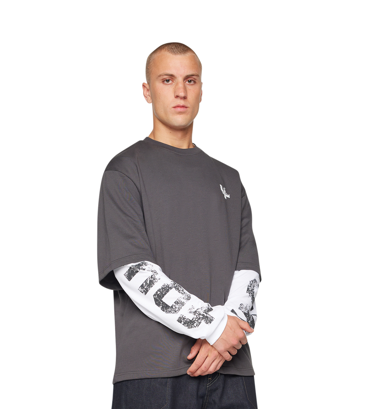 Four Everyone DL Longsleeve White/ Asphalt