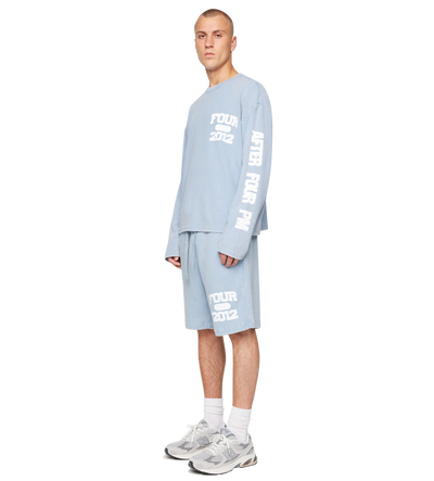 After 4PM Waffle Longsleeve Washed Light Blue
