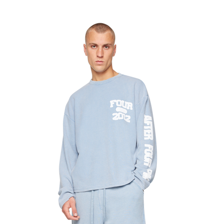 After 4PM Waffle Longsleeve Washed Light Blue