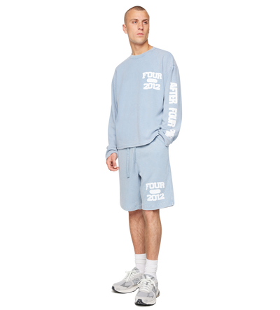 After 4PM Waffle Shorts Washed Light Blue