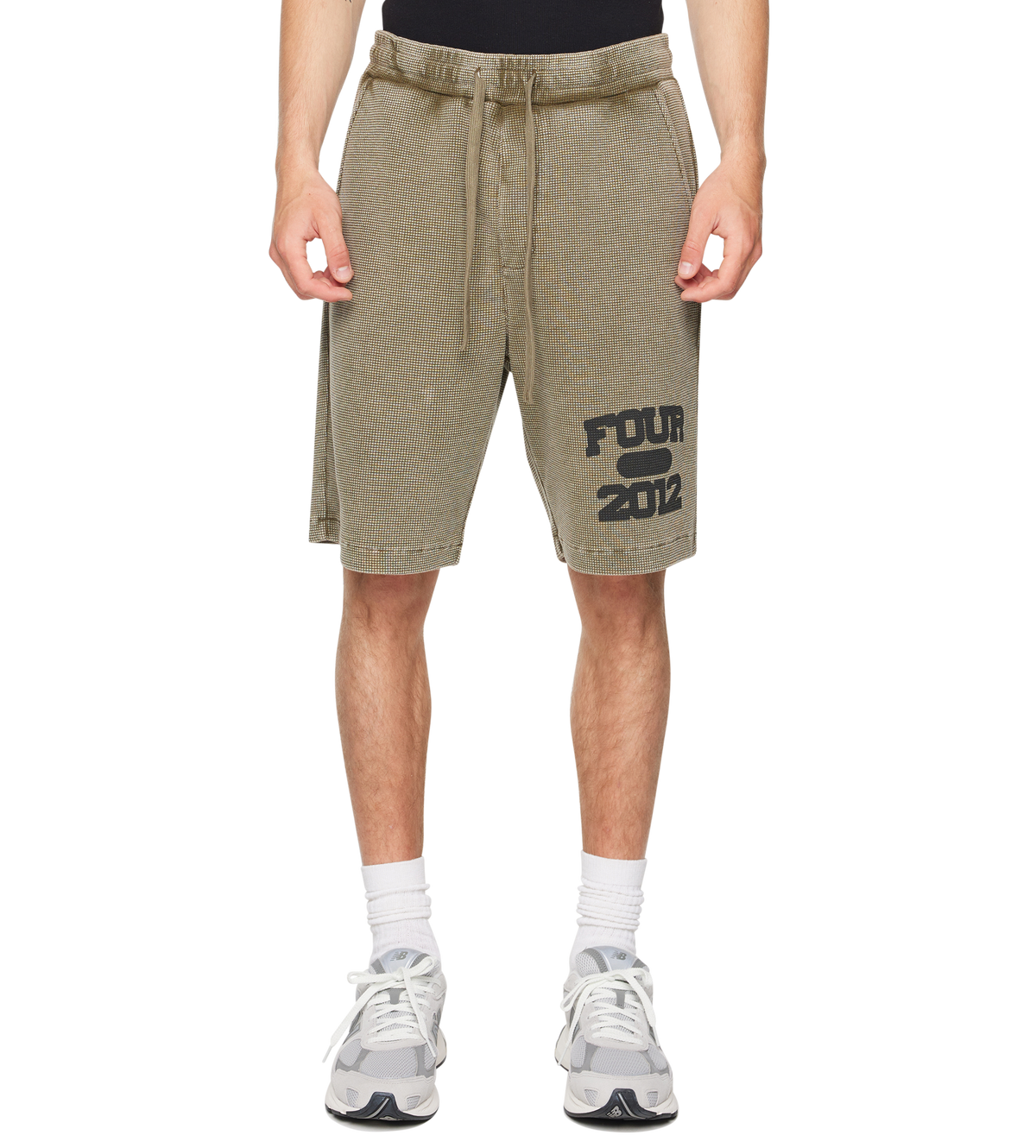 After 4PM Waffle Shorts Washed Olive