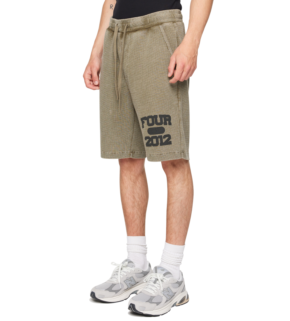 After 4PM Waffle Shorts Washed Olive