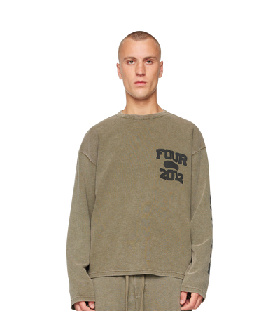 After 4PM Waffle Longsleeve Washed Olive
