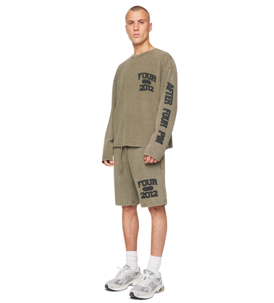 After 4PM Waffle Longsleeve Washed Olive