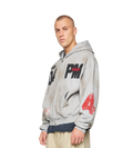 After 4PM Washed Boxy Zip Up Hoodie Grey Melange