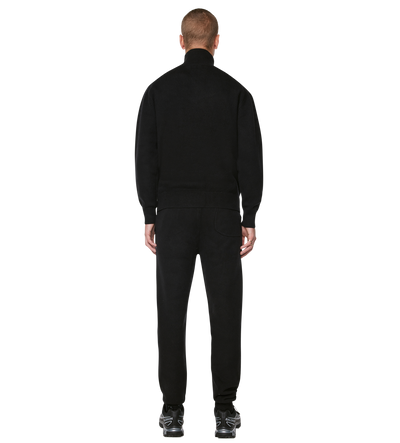 Knitted Zip Up Black/ Dark Grey