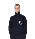 Knitted Zip Up Dark Navy/ White