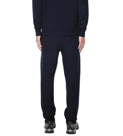 Knitted Pants Cuffed Navy/ White
