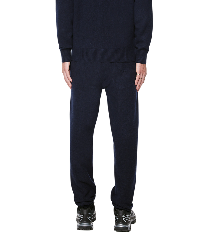 Knitted Pants Cuffed Navy/ White